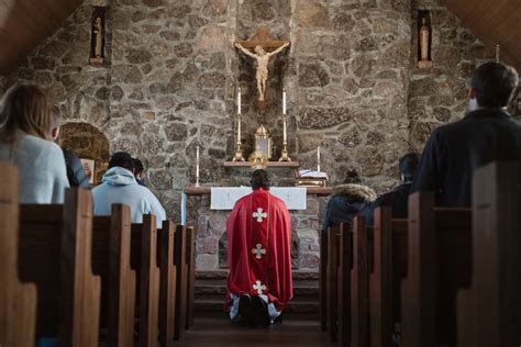 Catholic Religion People Sitting On Church Pew Inside Church Latin Mass Image Free Photo