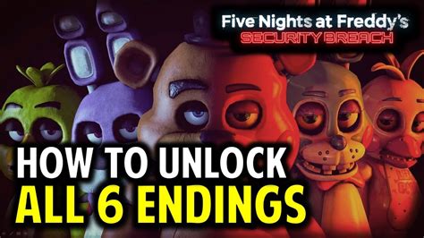 Fnaf Security Breach All 6 Endings And How To Unlock Them Good Bad