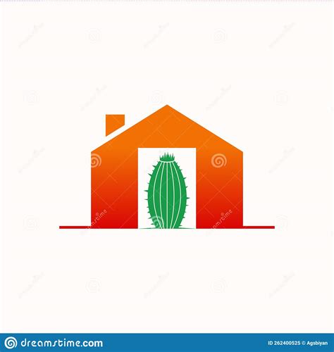 Simple And Unique Cactus On Front House Home Or Door Image Graphic Icon