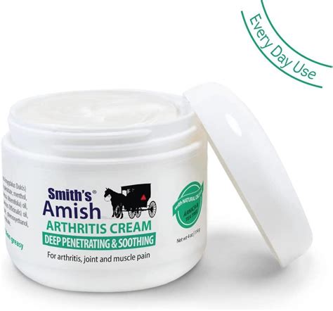 Smiths Amish Arthritis Cream 4 Oz Jar Soothing And Cooling With