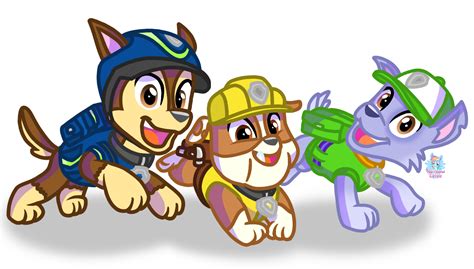 Spy Chase And Rubble And Rocky Paw Patrol Paw Character