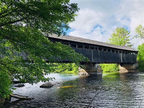 Parsonsfield Porter Covered Bridge Spanning Ossipee River