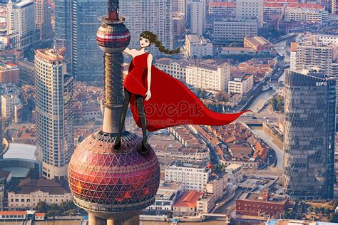 Skyscraper Giantess Illustration Imagepicture Free Download 400305771
