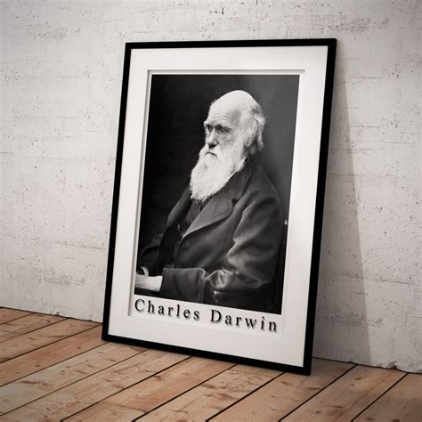 Charles Darwin In His Later Years Photographic Portrait Poster Just