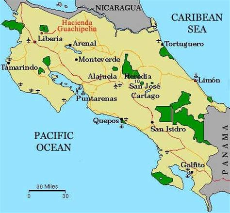 Hotel Guanacaste Costa Rica Map | The Hacienda Guachipelin Inn