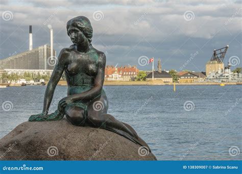 July 8 2018 A View Of The Little Mermaid Statue In Copenhagen Denmark