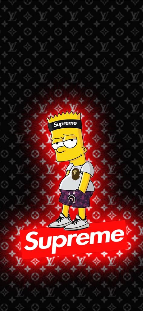 Freetoedit Lockscreen Bart Supreme Remixed From Ma Iphone Wallpapers