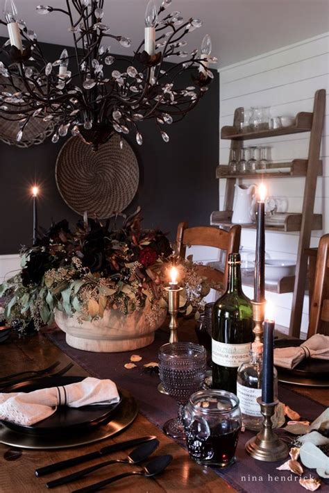 This Spooky And Elegant Halloween Tablescape Transitions A Moody Fall