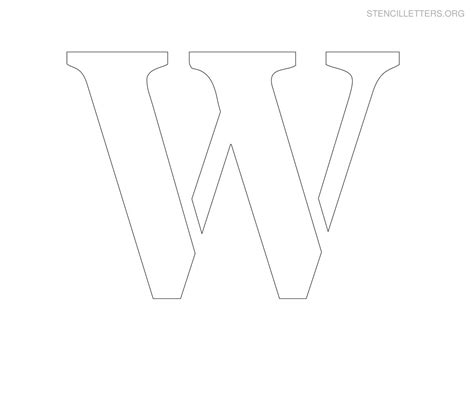 Letter W Coloring Page Alphabet Printable Old English Letter Stencils