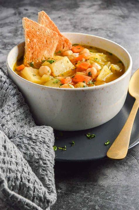 Hearty Vegan Potato Stew With Chickpeas The Fiery Vegetarian