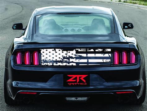 2005 2017 Ford Mustang Distressed Flag Trunk Lid Decal American Flag