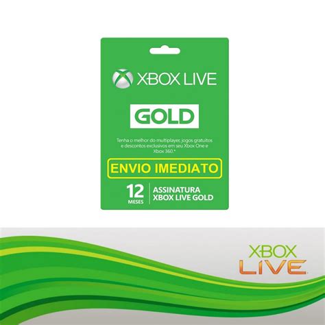 Xbox Live Gold 12 Meses Xbox 360 Xbox One Envio Em 10 Min R 15999