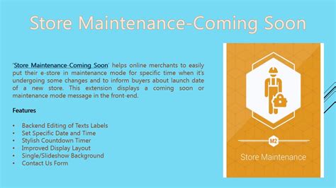 Store Maintenance Coming Soon Youtube
