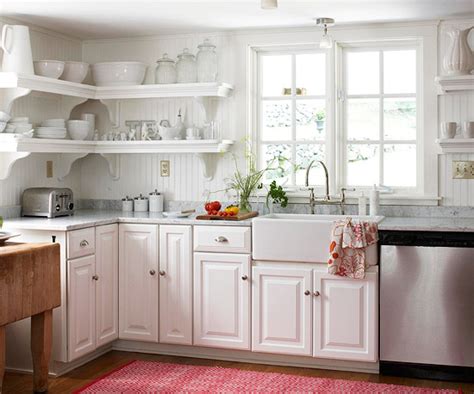 Rated 4.5 out of 5 stars. Clean & bright: white cabinets, beadboard walls, open shelving | Ikea Decora
