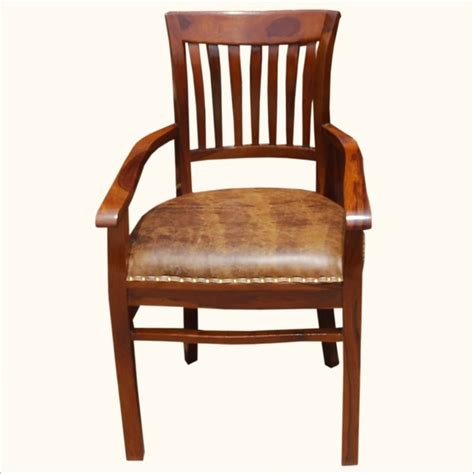 Flash furniture midback traditional tufted black leather. Solid Wood Arm Chair Leather Cushion Dining Furniture ...