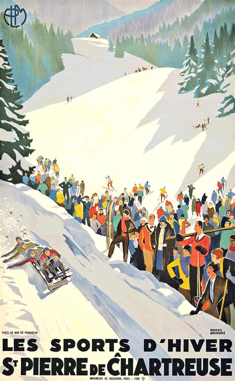 All categories sports antiques & collectables art baby gear books building & renovation business, farming & industry cars, bikes & boats ski & board (6712). Affiche Roger Broders - Les sports d'hiver St Pierre de ...
