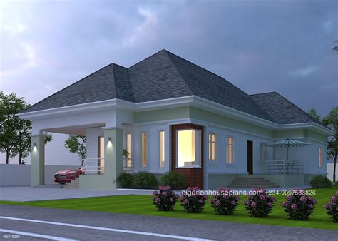 Modern 3 Bedroom Bungalow House Plans In Nigeria