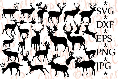 Silhouette Deer Svg 475 File For Diy T Shirt Mug Decoration And