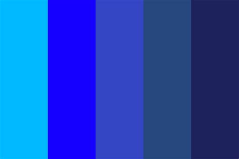 Light Blue To Dark Blue Progression Color Palette