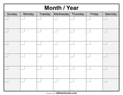 Fillable Calendar