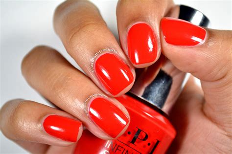 OPI Infinite Shine Unrepetantly Red Swatch By Fatimah Nailpolis