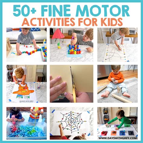 Fine Motor Activities For Children Printable