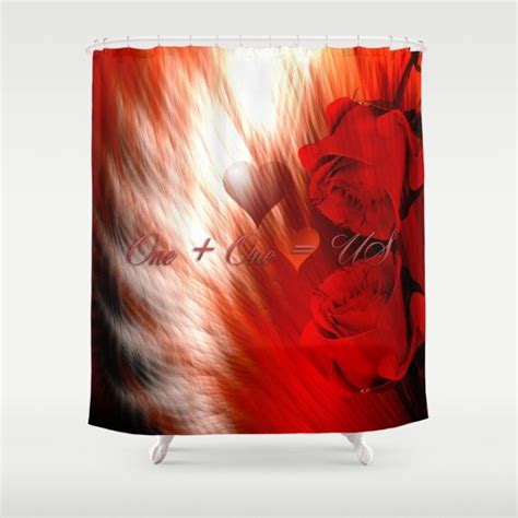 Romantic Design With Red Roses And Text Shower Curtain By Thea Walstra Society6 Romantic