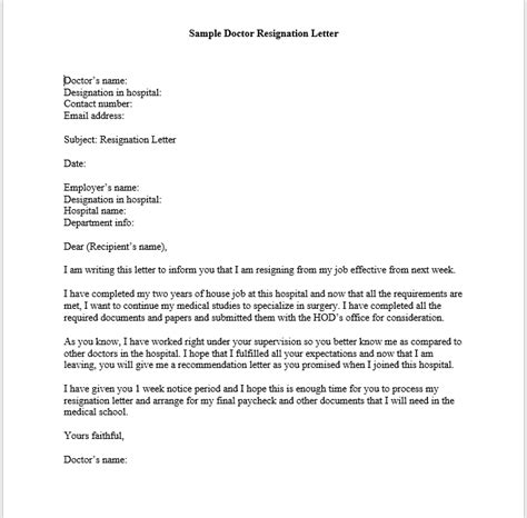 Suggest how your work could be covered while you are away. 24 Free Resignation Letter Samples, Templates and Format ...