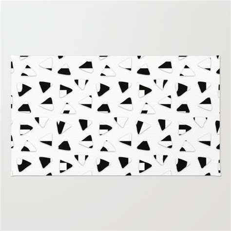 Black And White Triangles Rug By Haroulita Society6 Framed Art