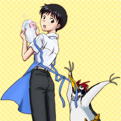 Ikari Shinji And Penpen Neon Genesis Evangelion Drawn By Hotate