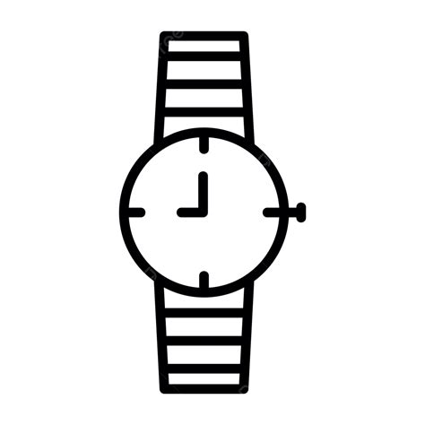 Wrist Watch Line Icon Vector Wrist Watch Icon Clock Handwatch Png