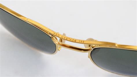 Ray Ban Signet Gold Frame Sunglasses Vintage By Misty