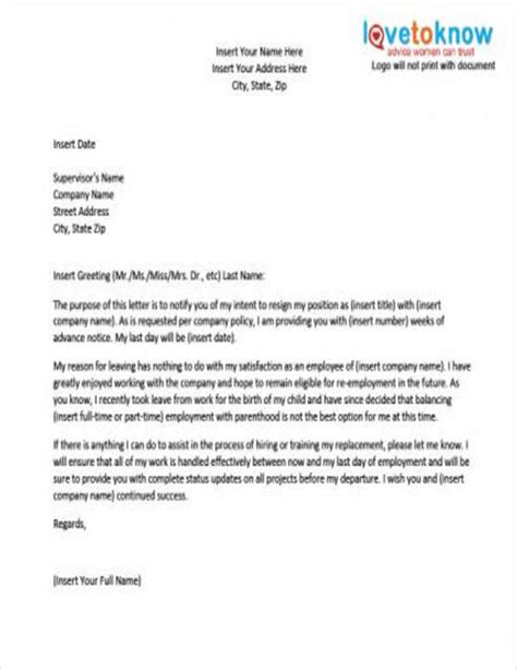 Free 13 Pregnancy Resignation Letter Templates In Pdf Ms Word