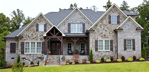 Amazing Combination Of Stone And Brick With Custom Stained