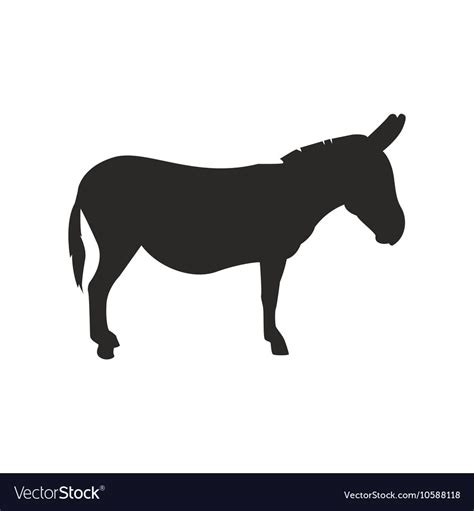 Donkey Silhouette Royalty Free Vector Image Vectorstock
