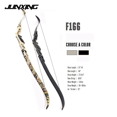 1 Set 30 60lbs Recurve Bow 64 Inches Takedown Bow Blackcamo For Right