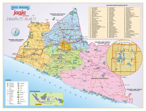Tourism Map Of Yogyakarta Yogyakarta Tourism Portal