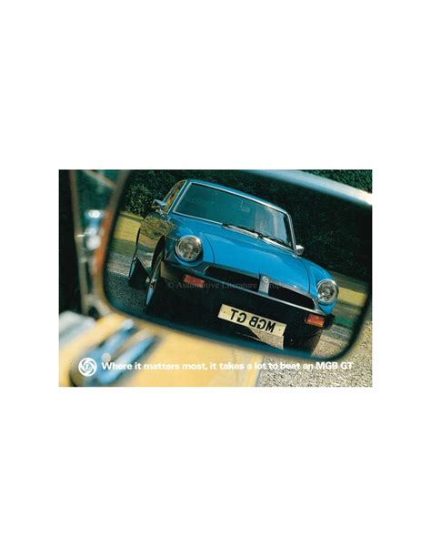 MG MGB GT BROCHURE ENGLISH