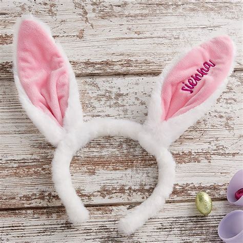 Custom Embroidered Easter Bunny Ears Headband