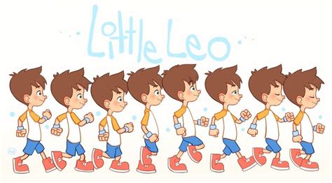 Little Leo Kids Cartoon Characters Animated Emoticons Character Design
