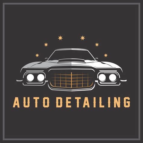 Auto Detailing Logo Car Salon Car Stock Vector Royalty Free