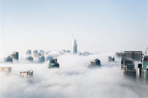 Dubai Skyscrapers Above The Clouds Populair Fotobehang Photowall