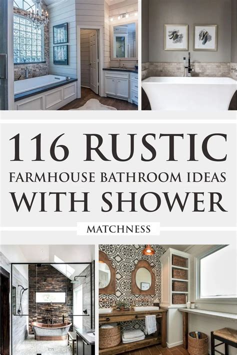 116 Rustic And Farmhouse Bathroom Ideas With Shower ~