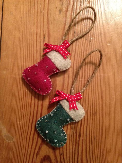 My Homemade Mini Stocking Felt Christmas Decorations Diy Felt Christmas