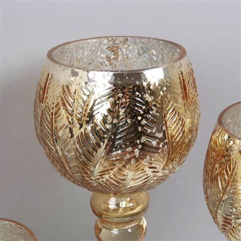 Best deals and discounts on the latest products. Set of 3 Large Gold Glass Goblet Style Candle Holders ...