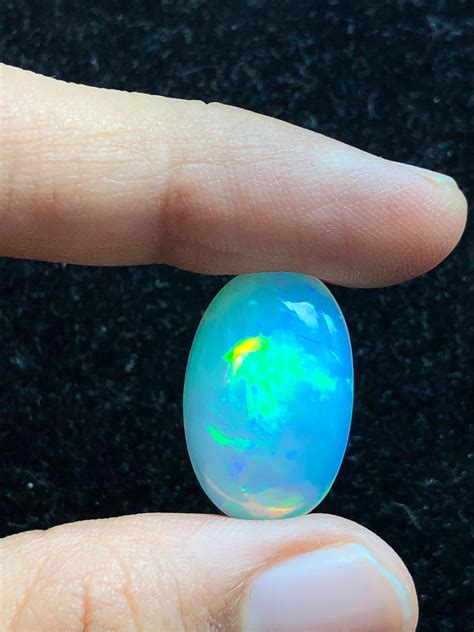Natural 9 85 Carats Ethiopian Welo Blue Opal Gemstone Big AAA Etsy