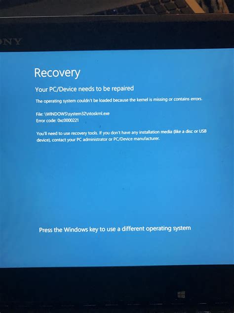 However, just to be on the safe side, test for hardware problems, too: After System Restore, Cannot Load OS "Your PC/Device needs ...