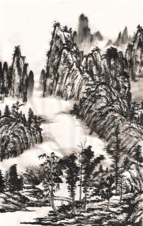 Chinese Ink Landscape Painting By Zeamays37 On Deviantart