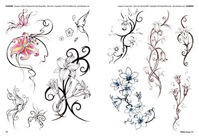 Stai cercando dei disegni di fiori ? Flower & Feather Tattoos