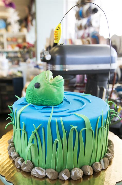 Fishing Themed Birthday Cake